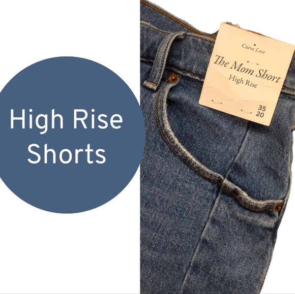 🎯🎯SALE🎯🎯 NWT Abercrombie & Fitch High Rise The Mom Shorts Sz 20 - Picture 4 of 6